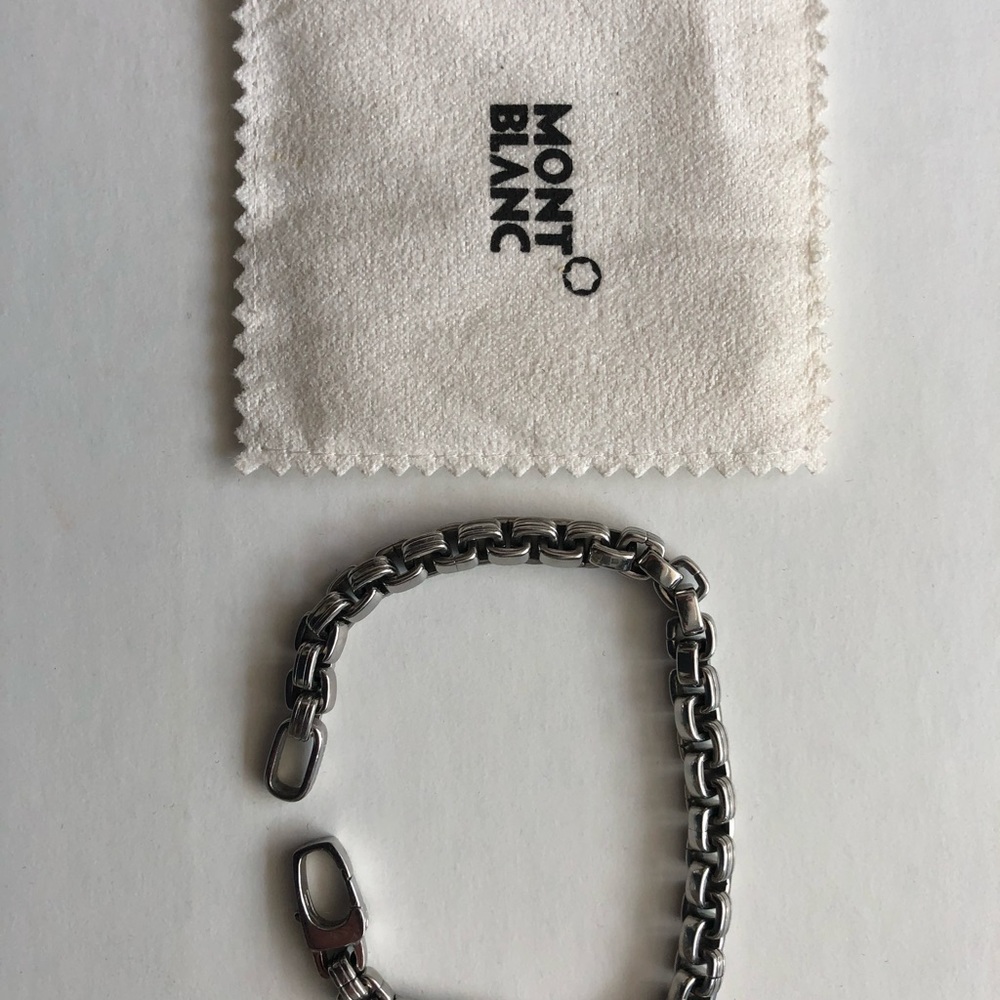 mont blanc stainless 8” mens bracelet